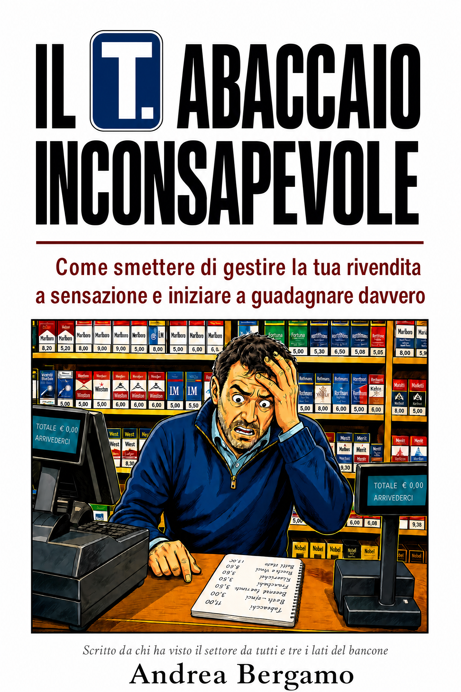 Copertina del libro Il Tabaccaio Inconsapevole di Andrea Bergamo